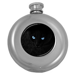 Black Cat Hip Flask (round) by cutepetshop