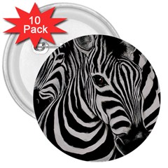 Zebra 3  Button (10 Pack) by cutepetshop