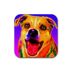 Happy Dog Drink Coaster (square) by cutepetshop