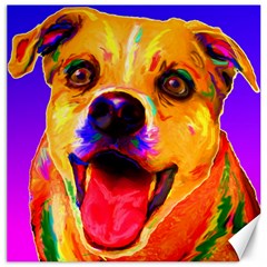 Happy Dog Canvas 20  X 20  (unframed) by cutepetshop