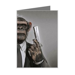 Monkey Business Mini Greeting Card by cutepetshop