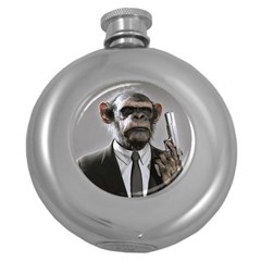 Monkey Business Hip Flask (round)