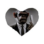 Monkey Business 16  Premium Heart Shape Cushion  Back