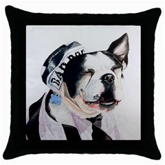 Bad Dog Black Throw Pillow Case by cutepetshop