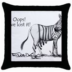 Lost Black Throw Pillow Case Front