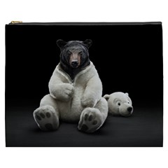 Bear In Mask Cosmetic Bag (xxxl) by cutepetshop