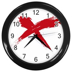 Red X Wall Clock (black)