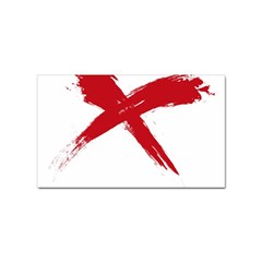 Red X Sticker (rectangle) by magann