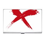 red x Business Card Holder Front