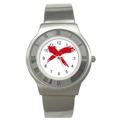 Red X Stainless Steel Watch (unisex) by magann