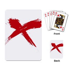 Red X Playing Cards Single Design by magann