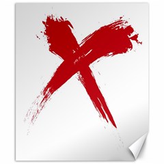 Red X Canvas 8  X 10  (unframed) by magann