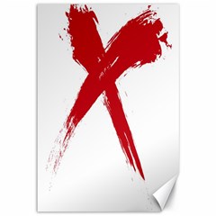 Red X Canvas 12  X 18  (unframed) by magann