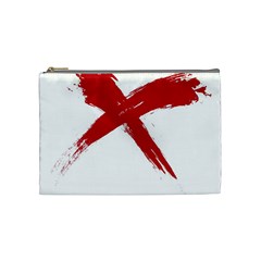 Red X Cosmetic Bag (medium) by magann