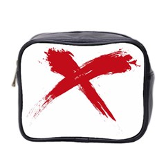 Red X Mini Travel Toiletry Bag (two Sides) by magann