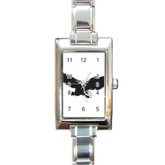 Grunge Bird Rectangular Italian Charm Watch by magann