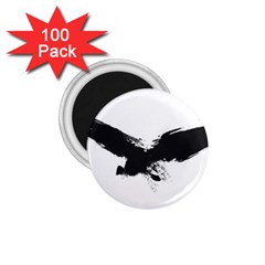 Grunge Bird 1 75  Button Magnet (100 Pack) by magann