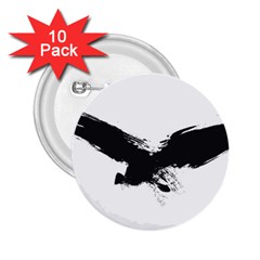 Grunge Bird 2 25  Button (10 Pack) by magann