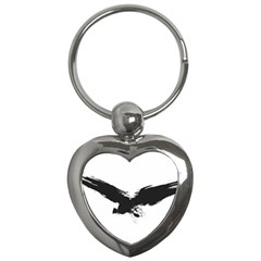 Grunge Bird Key Chain (heart) by magann