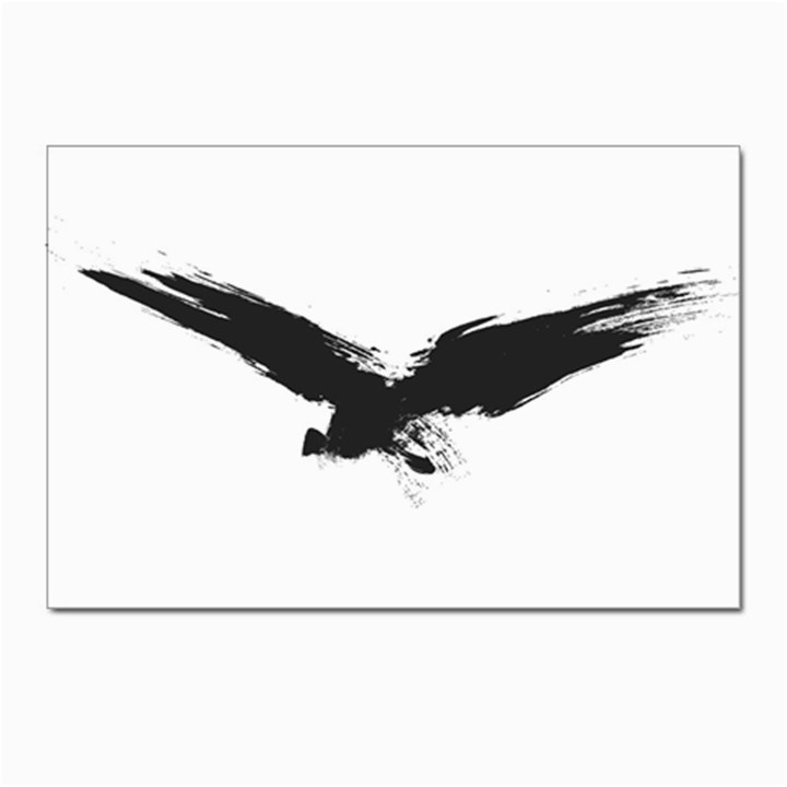 Grunge Bird Postcard 4 x 6  (10 Pack)