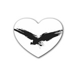 Grunge Bird Drink Coasters 4 Pack (Heart)  Front