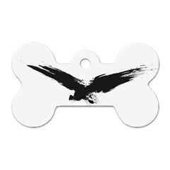 Grunge Bird Dog Tag Bone (two Sided) by magann