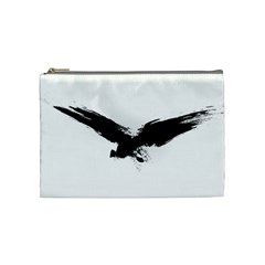 Grunge Bird Cosmetic Bag (medium) by magann