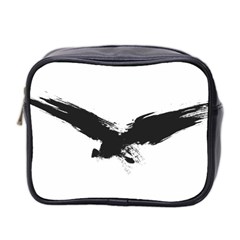 Grunge Bird Mini Travel Toiletry Bag (two Sides)