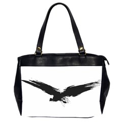 Grunge Bird Oversize Office Handbag (two Sides) by magann