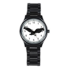 Grunge Bird Sport Metal Watch (black) by magann