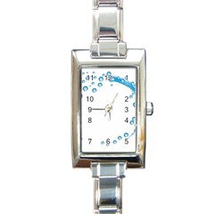 Water Swirl Rectangular Italian Charm Watch by magann