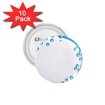 Water Swirl 1.75  Button (10 pack) Front