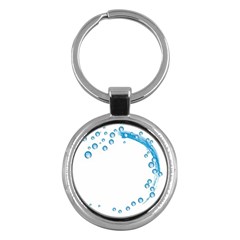 Water Swirl Key Chain (round)