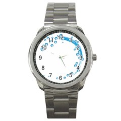 Water Swirl Sport Metal Watch by magann