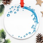 Water Swirl Round Ornament (Two Sides) Front