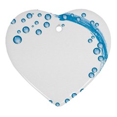 Water Swirl Heart Ornament (two Sides) by magann