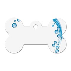 Water Swirl Dog Tag Bone (one Sided) by magann