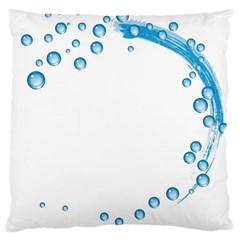 Water Swirl Large Cushion Case (one Side) by magann