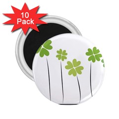 Clover 2 25  Button Magnet (10 Pack) by magann