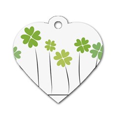 Clover Dog Tag Heart (two Sided) by magann