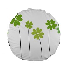 Clover 15  Premium Round Cushion  by magann