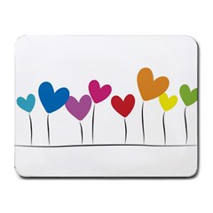 Heart Flowers Small Mouse Pad (rectangle) by magann