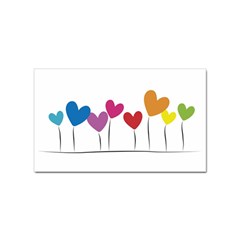 Heart Flowers Sticker (rectangle)