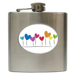 Heart Flowers Hip Flask by magann