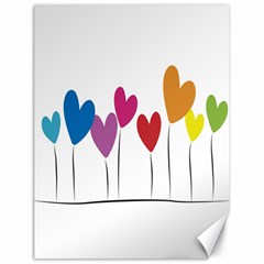 Heart Flowers Canvas 18  X 24  (unframed) by magann