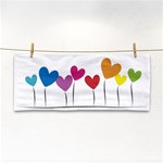 Heart flowers Hand Towel Front