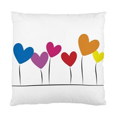 Heart Flowers Cushion Case (one Side) by magann