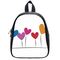 Heart Flowers School Bag (small) by magann