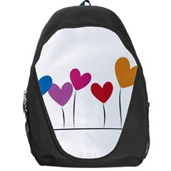 Heart Flowers Backpack Bag by magann