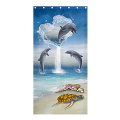 The Heart Of The Dolphins Shower Curtain 36  X 72  (stall) by gatterwe